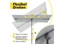 Sekey Sonnenschirm 180x130 cm Hellgrau mit UV50+ Schutz Bild 3