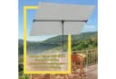 Sekey Sonnenschirm 180x130 cm Hellgrau mit UV50+ Schutz Bild 4