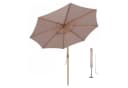 Sekey Sonnenschirm 300x300 cm Knickbar Holzoptik Taupe Bild 2