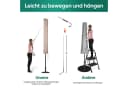 Sekey Sonnenschirm 300x300 cm Knickbar Holzoptik Taupe Bild 5