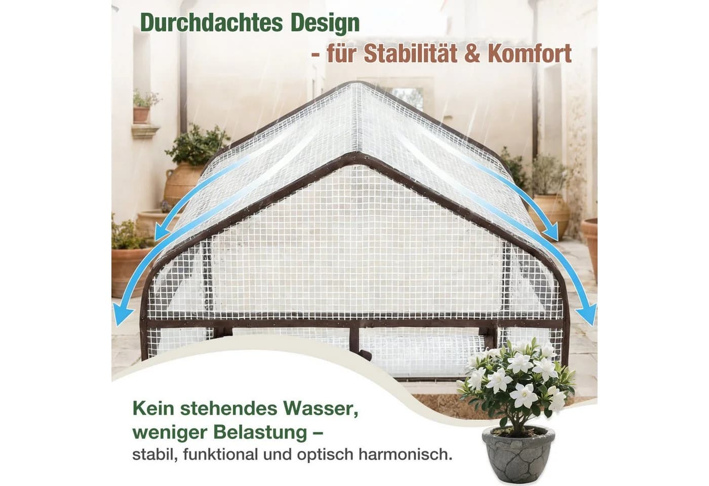 Sekey Foliengewächshaus mit 3 Regalen UV-Schutz - Bild 4