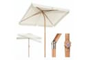 Sekey Balkonschirm Rechteckig Grau Beige UV50+ Holzoptik Bild 2