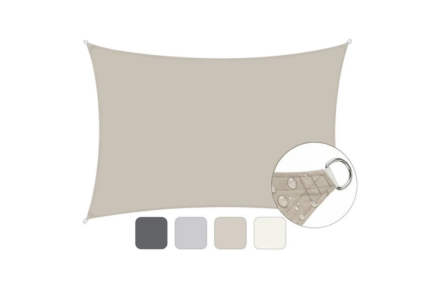 SUNULA Sonnensegel Rechteckig Beige 2x3 m UV-Schutz - Bild 3