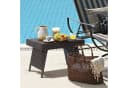 COSTWAY Rattantisch Beistelltisch Klappbar 60x40x40 cm Braun Bild 1