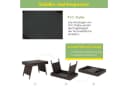 COSTWAY Rattantisch Beistelltisch Klappbar 60x40x40 cm Braun Bild 5