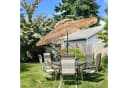COSTWAY Sonnenschirm Tiki-Stil 285 cm neigbar mit Kurbel Bild 1