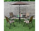 KOMFOTTEU Klappstuhl Terrassenstühle 4er Set mit verstellbarer Rückenlehne Bild 1