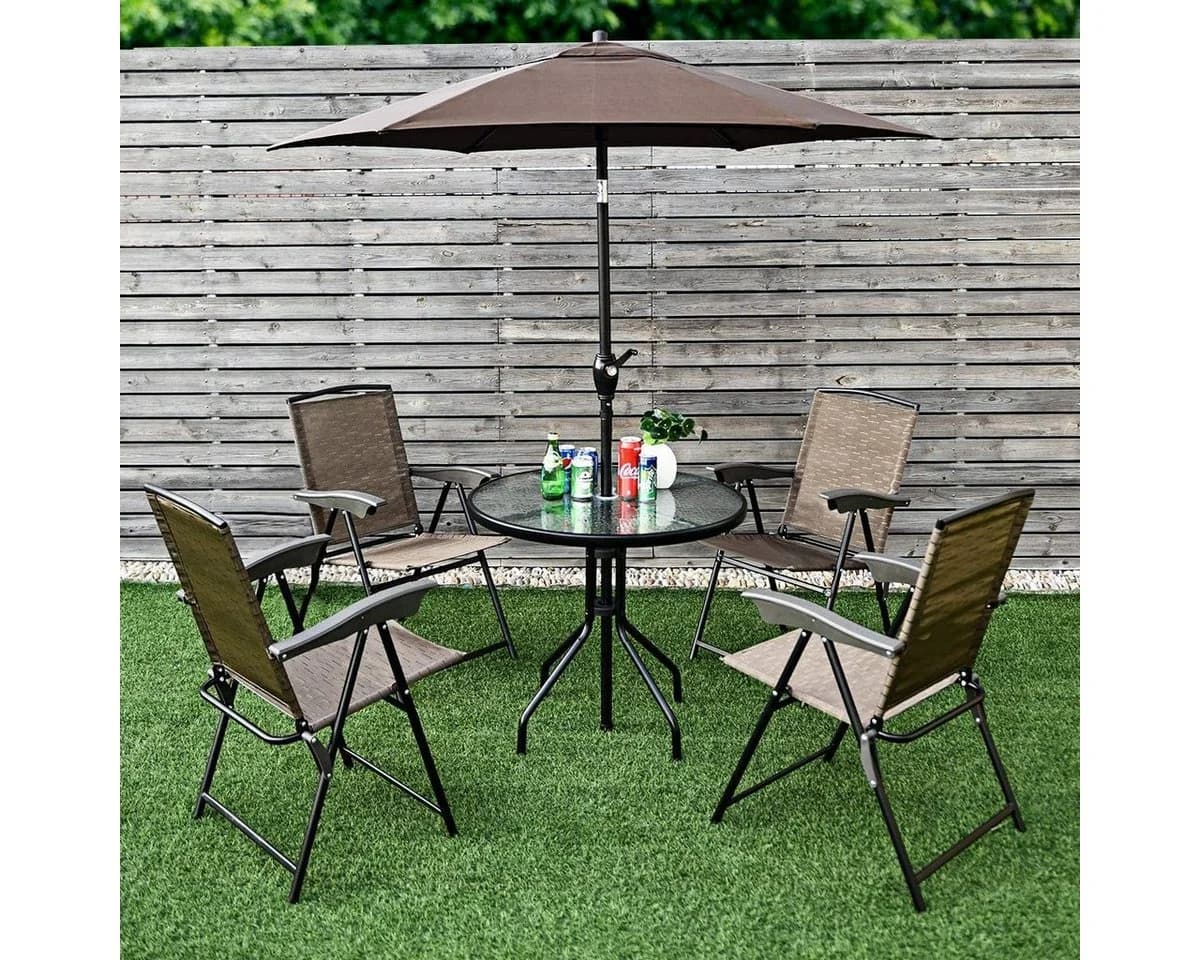 KOMFOTTEU Klappstuhl Terrassenstühle 4er Set mit verstellbarer Rückenlehne