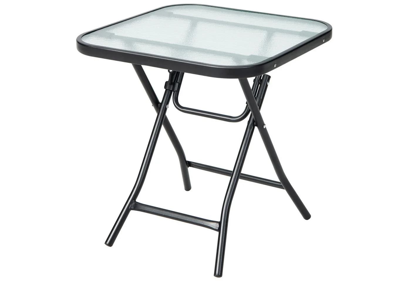 COSTWAY Bistrotisch quadratisch aus gehärtetem Glas klappbar - Bild 2