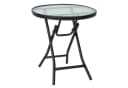 COSTWAY Bistrotisch Gartentisch Rund 46 cm Gehärtetes Glas Bild 2