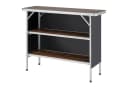 COSTWAY Campingtisch Klapptisch mit Stauraum braun Aluminium Bild 2