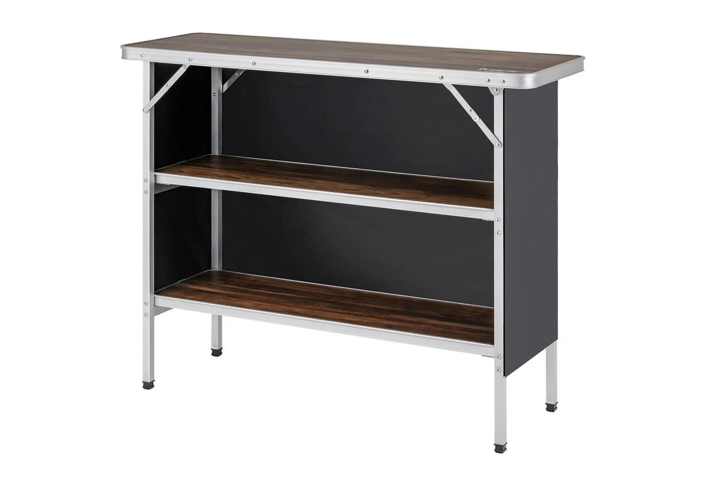 COSTWAY Campingtisch Klapptisch mit Stauraum braun Aluminium - Bild 2