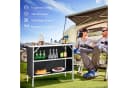 COSTWAY Campingtisch Klappbar Schwarz mit 2 Regalen Bild 1