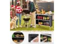 COSTWAY Campingtisch Klappbar Schwarz mit 2 Regalen Bild 3