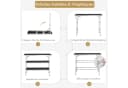 COSTWAY Campingtisch Klappbar Schwarz mit 2 Regalen Bild 5