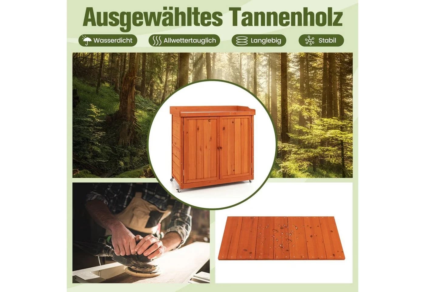 COSTWAY Geräteschrank mit Rollen - Bild 3