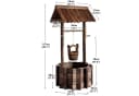 AOXUN Pflanzkübel Wunschbrunnen Holz Achteckig 55x55x117cm Bild 1