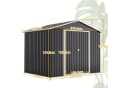 GIHAUVIA Gartenhaus Metall Gerätehaus Schwarz mit Pultdach Bild 1