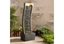 Teamson Home Gartenbrunnen Polyresin Schwarz mit LED-Beleuchtung Bild 1