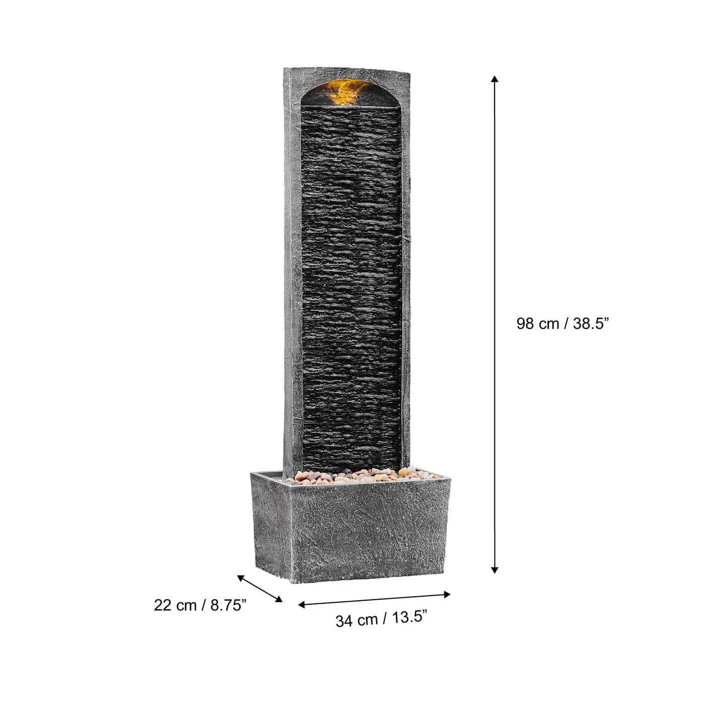 Teamson Home Gartenbrunnen LED Polyresin 98 cm - Bild 5
