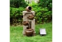 Teamson Home Gartenbrunnen Solarbrunnen LED Polyresin Braun 72 cm Bild 1
