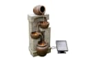 Teamson Home Gartenbrunnen Solarbrunnen LED Polyresin Braun 72 cm Bild 2