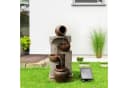Teamson Home Gartenbrunnen Solarbrunnen LED Polyresin Braun 72 cm Bild 4