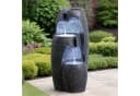 Teamson Home 3-stufiger Gartenbrunnen mit LED Schwarz Polyresin Bild 3