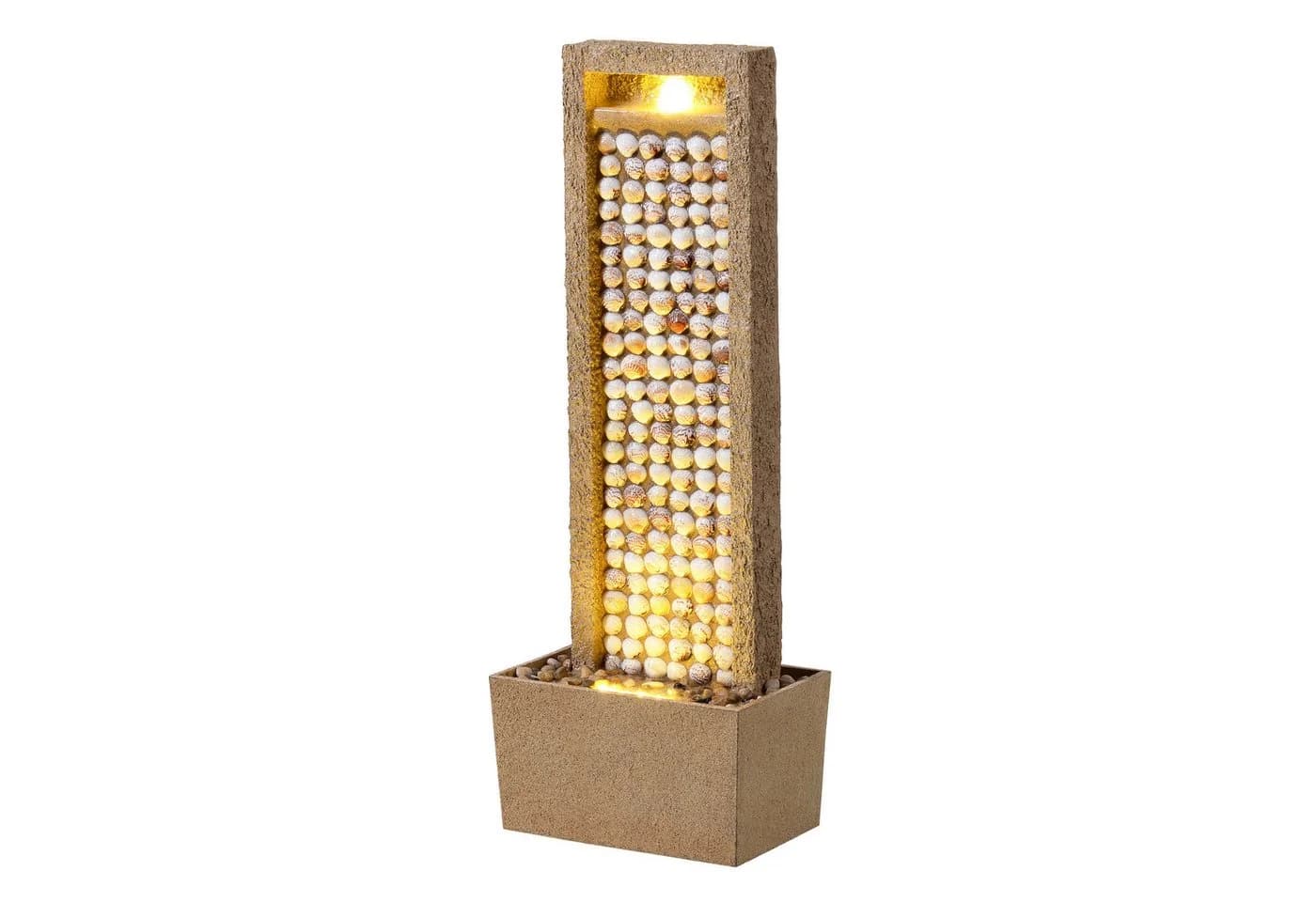 Teamson Home Hoher Gartenbrunnen LED Muschel-Design Braun - Bild 2