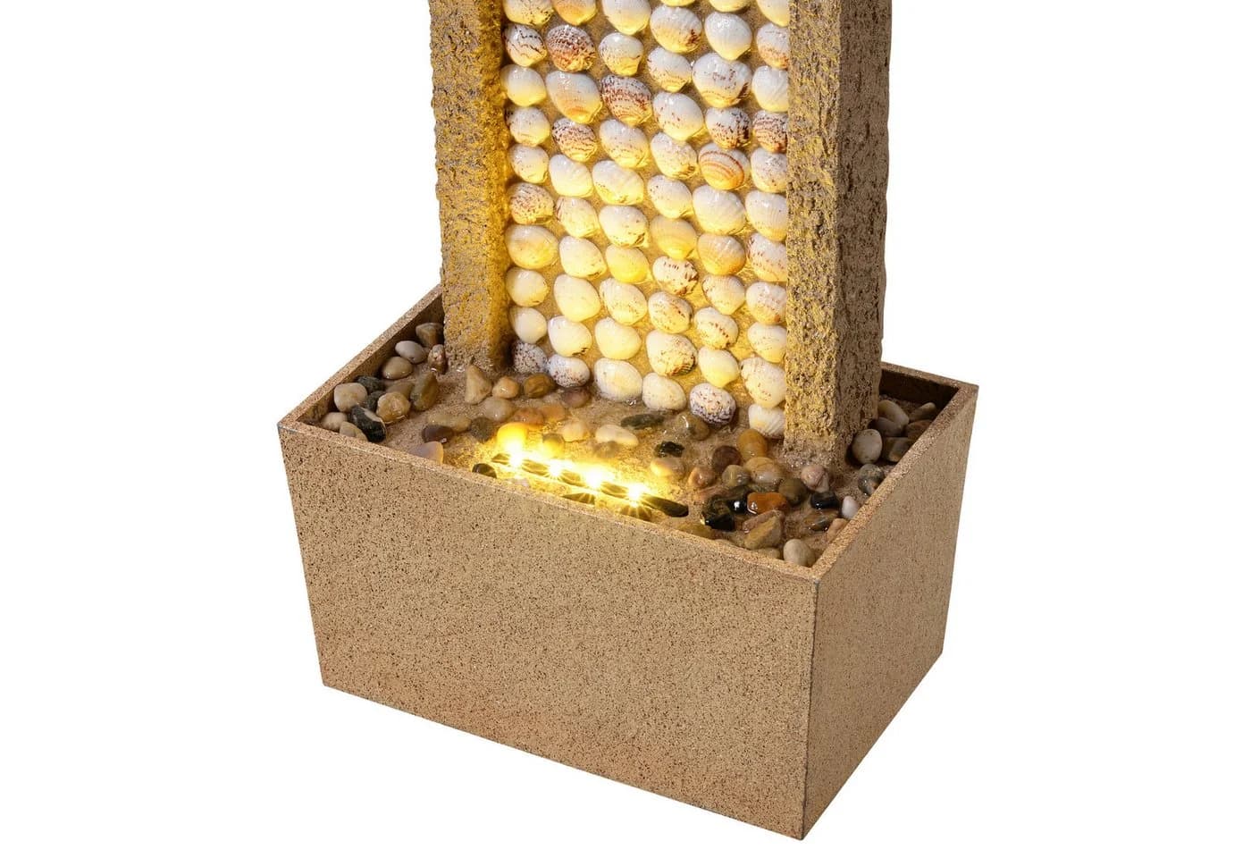 Teamson Home Hoher Gartenbrunnen LED Muschel-Design Braun - Bild 5