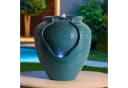 Teamson Home Gartenbrunnen grün glasiert mit LED Bild 3