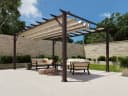 Pergola PARAGON Florenz Dunkelbraun Aluminium 505x350x236 cm Bild 2