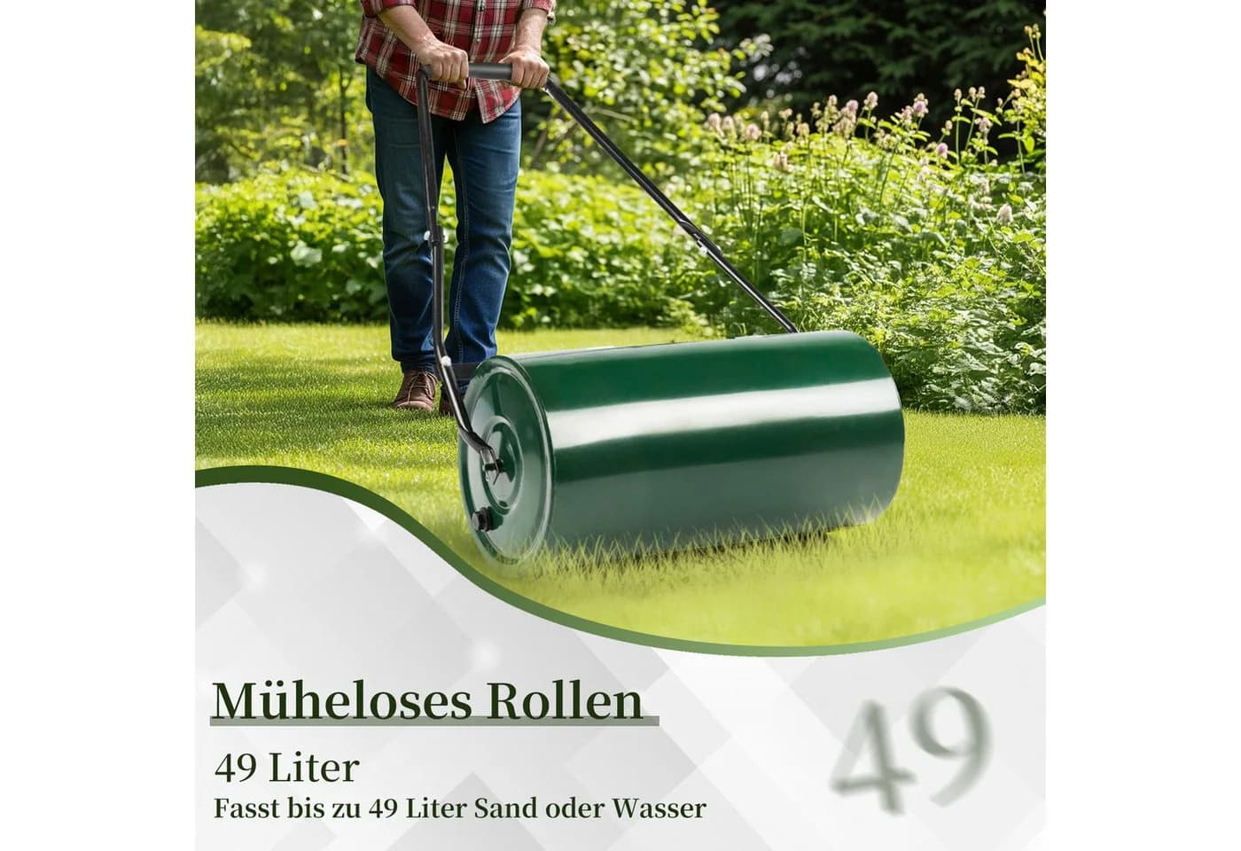 LALAHO Rasenwalze 60 cm Stahl Befüllbar - Bild 4