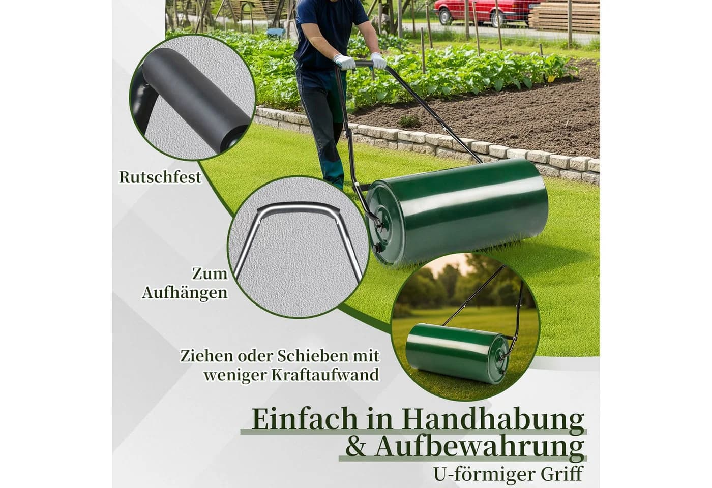 LALAHO Rasenwalze 60 cm Stahl Befüllbar - Bild 5