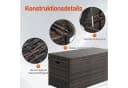 LALAHO Gartenbox Wasserdicht 500L Braun PE-Rattan Bild 3