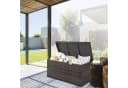 LALAHO Gartenbox Wasserdicht 500L Braun PE-Rattan Bild 5