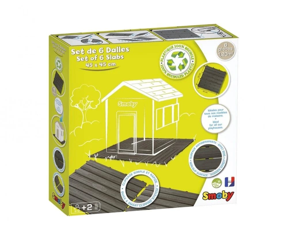 Smoby Bodenplatten-Set mit Klicksystem Grau - 6 Teile - Bild 5