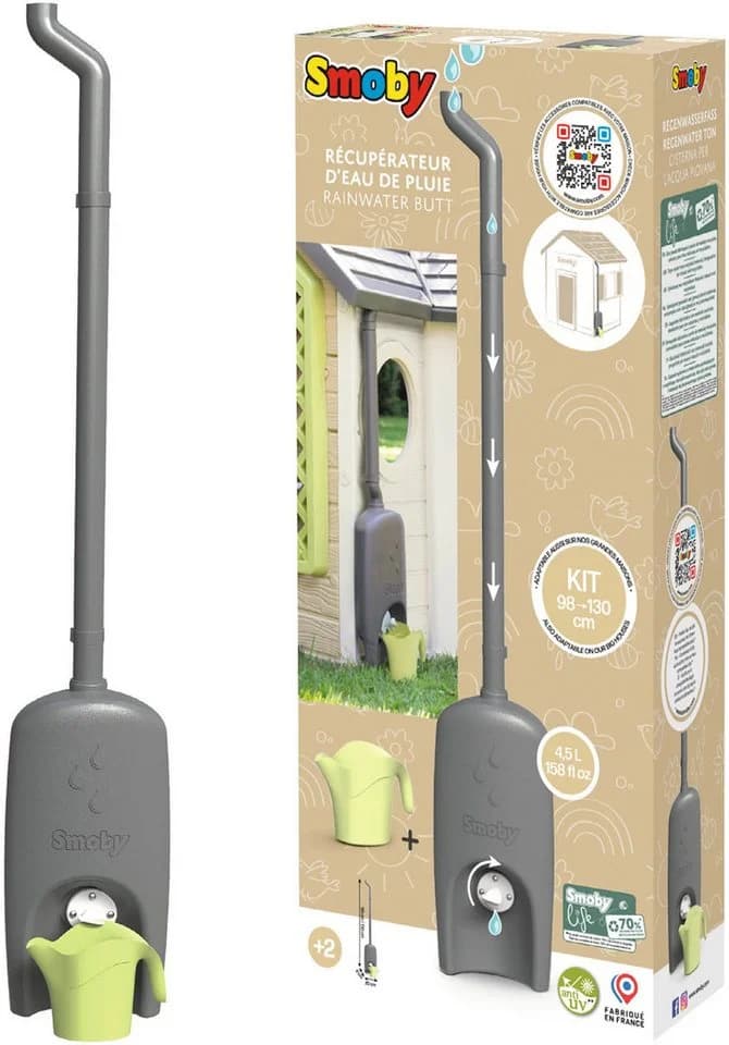 Smoby Life Regenfass mit Gießkanne für Spielhaus