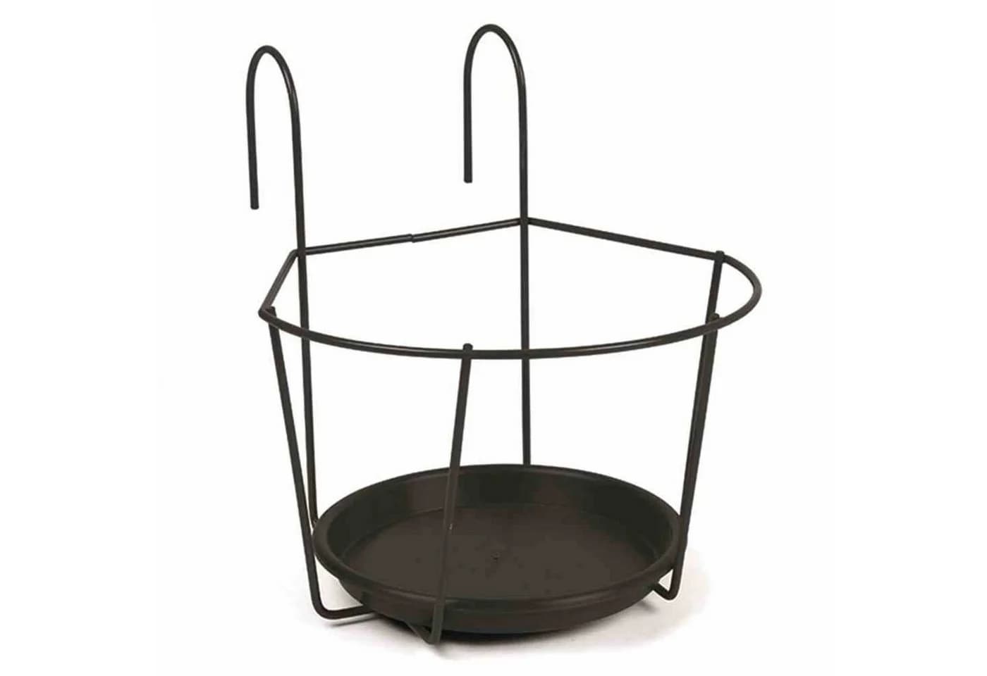 Jardifer Blumenkastenhalter Schwarz Ø 22 cm Einhängen