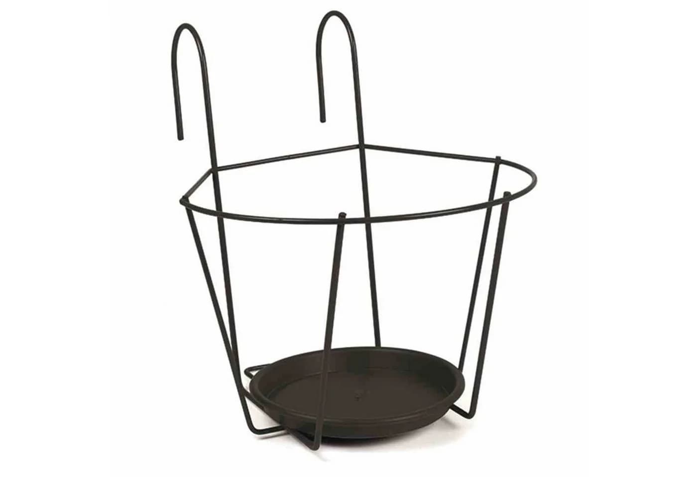 Jardifer Blumenkastenhalter Schwarz Ø 25 cm zum Einhängen