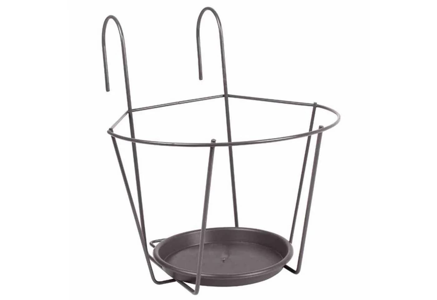 Jardifer Blumenkastenhalter Haken grau Metall für Cilindro Töpfe