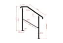 AICA Treppengeländer Edelstahl verstellbar 108 cm Länge Bild 1