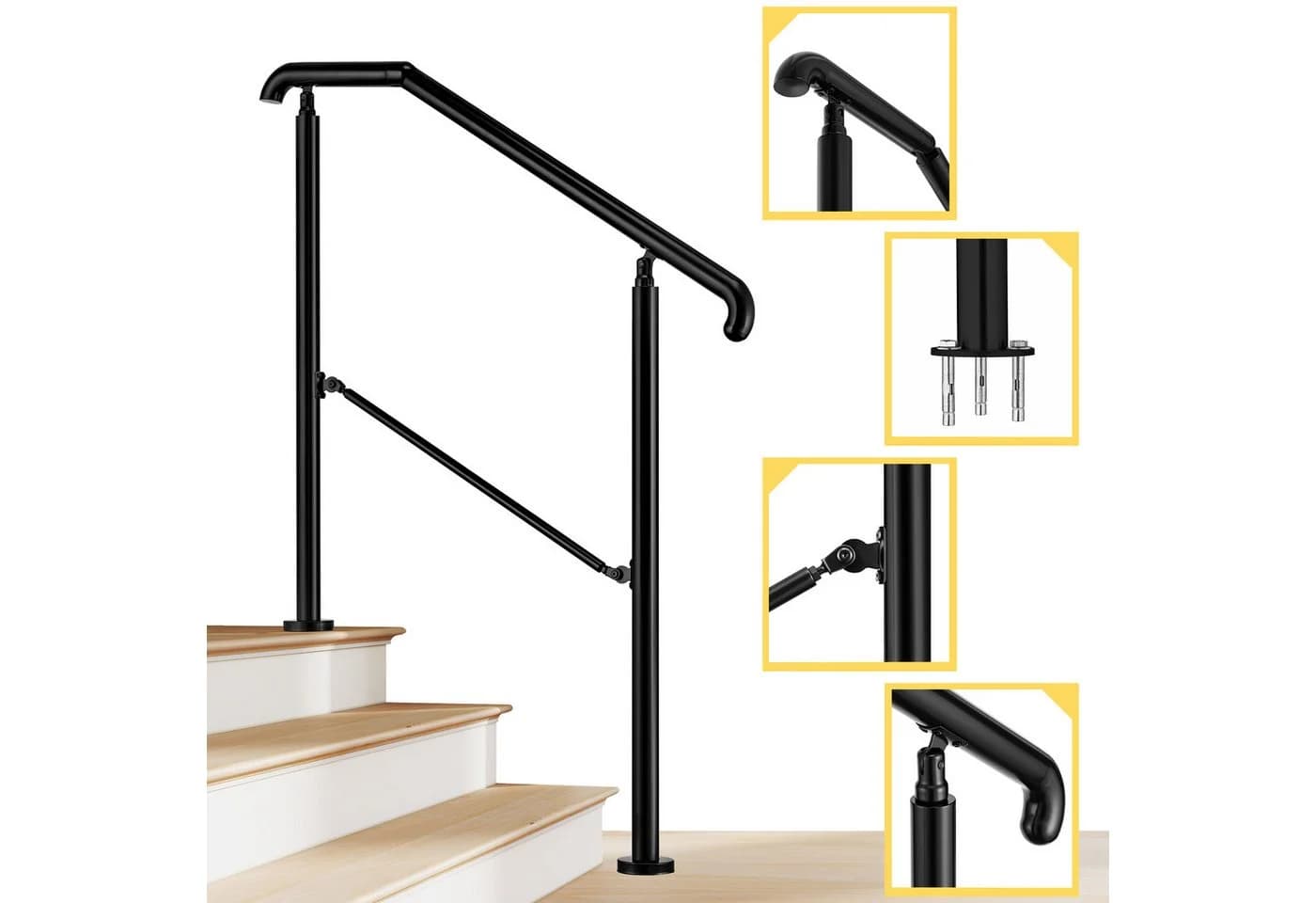 AICA Treppengeländer Edelstahl verstellbar 108 cm Länge - Bild 2