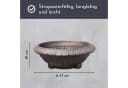 NATIV Pflanzschale BALLET rund 47 cm Durchmesser Antikes Design Bronze Bild 1