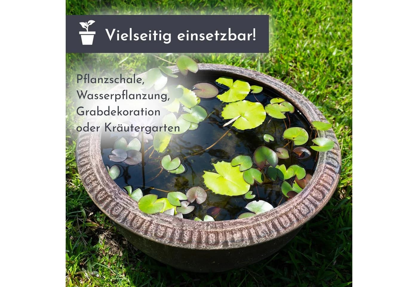 NATIV Pflanzschale BALLET rund 47 cm Durchmesser Antikes Design Bronze - Bild 5