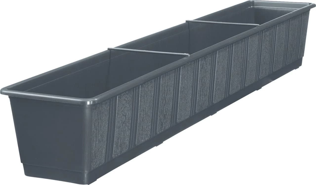 Geli Blumenkasten Standard 100 cm Anthrazit Kunststoff