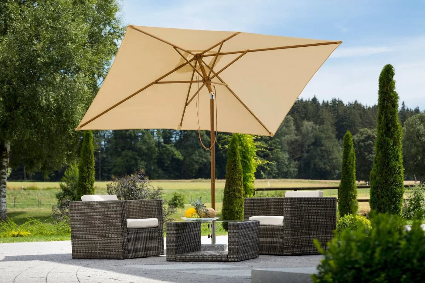 Schneider Schirme Sonnenschirm Malaga Beige Polyester Aluminium - Bild 2