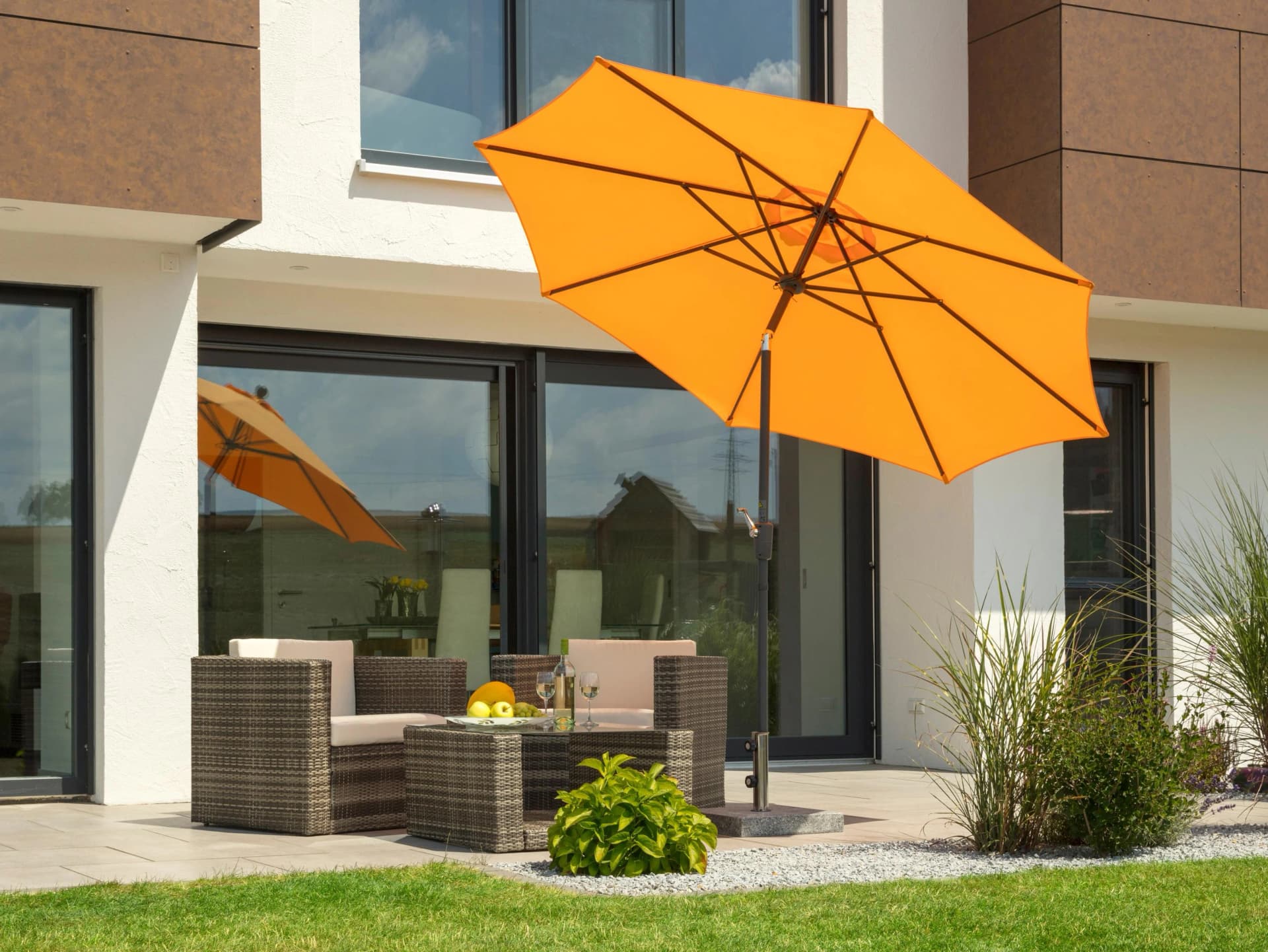 Sonnenschirm Schneider Schirme Harlem Orange Polyester