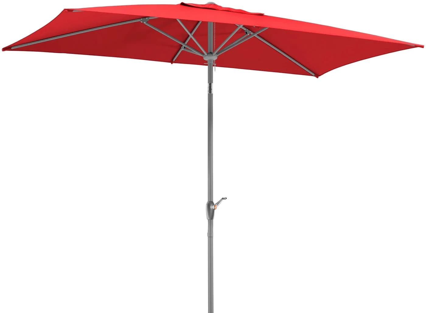 Standschirm aus Stahl und Polyester in Rot