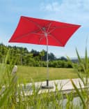 Standschirm aus Stahl und Polyester in Rot Bild 2